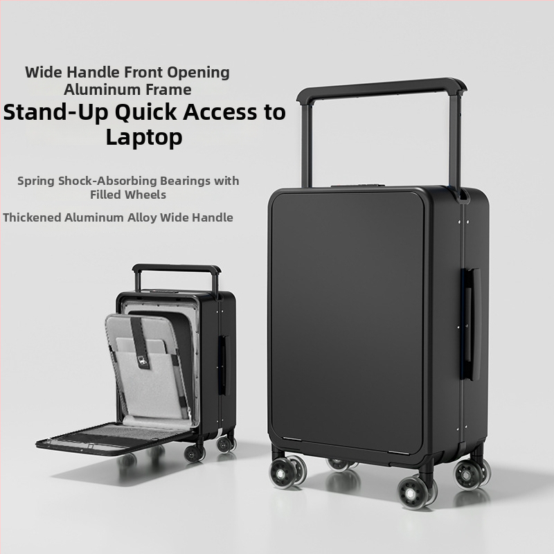 PC ciets korpuss ceļojumu soma ar priekšējā atvēruma dizainu, paplašināms, universālie riteņi, TSA kombinētā slēdzene