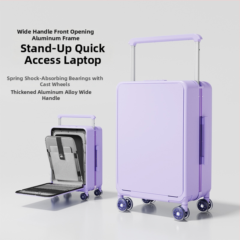 PC ciets korpuss ceļojumu soma ar priekšējā atvēruma dizainu, paplašināms, universālie riteņi, TSA kombinētā slēdzene