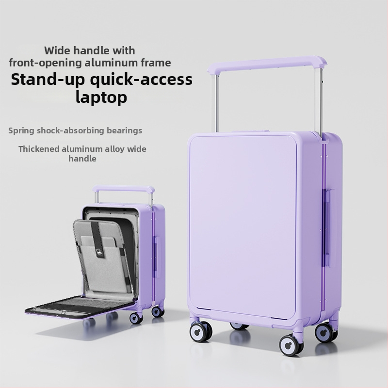 PC ciets korpuss ceļojumu soma ar priekšējā atvēruma dizainu, paplašināms, universālie riteņi, TSA kombinētā slēdzene