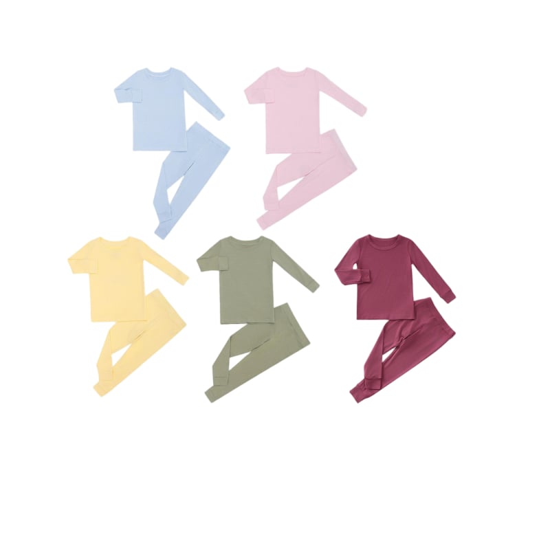 Detský dvojdielny pyžamový set z bambusových vlákien a viskózy, s dlhým rukávom, unisex, pre deti 3–8 rokov