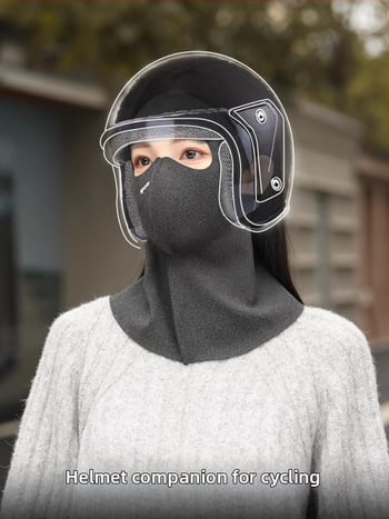 Unisex maska na jazdu na bicykli na jeseň-zimu – vetruodolná, mrazuvzdorná, UV ochrana, bezšvový golier, hrubý velúr polyester