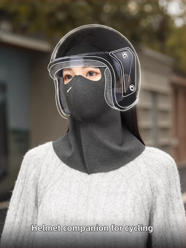 Unisex maska na jazdu na bicykli na jeseň-zimu – vetruodolná, mrazuvzdorná, UV ochrana, bezšvový golier, hrubý velúr polyester
