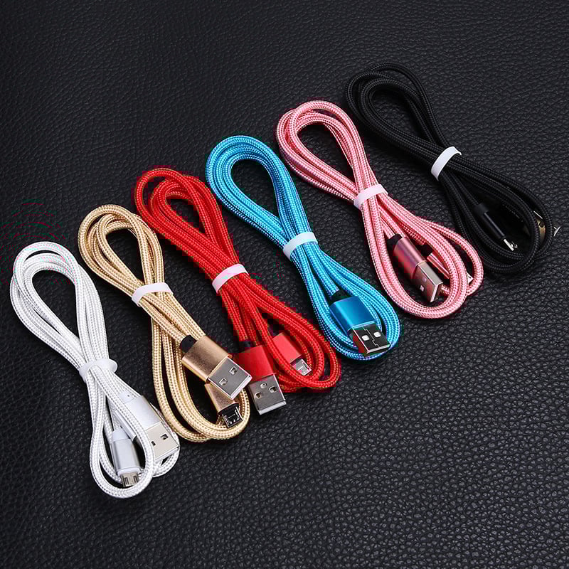 Καλώδιο USB 3-σε-1 από πλεγμένο νάιλον με Lightning, Micro USB και Type-C – γρήγορη φόρτιση, μέγιστη ισχύς φόρτισης 20W