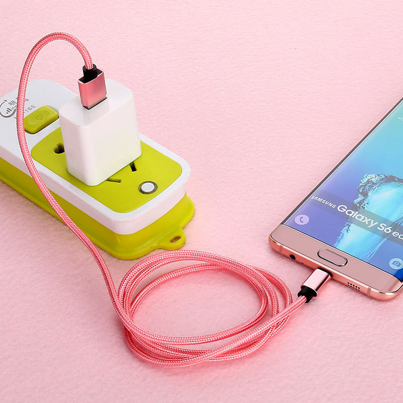 Καλώδιο USB 3-σε-1 από πλεγμένο νάιλον με Lightning, Micro USB και Type-C – γρήγορη φόρτιση, μέγιστη ισχύς φόρτισης 20W