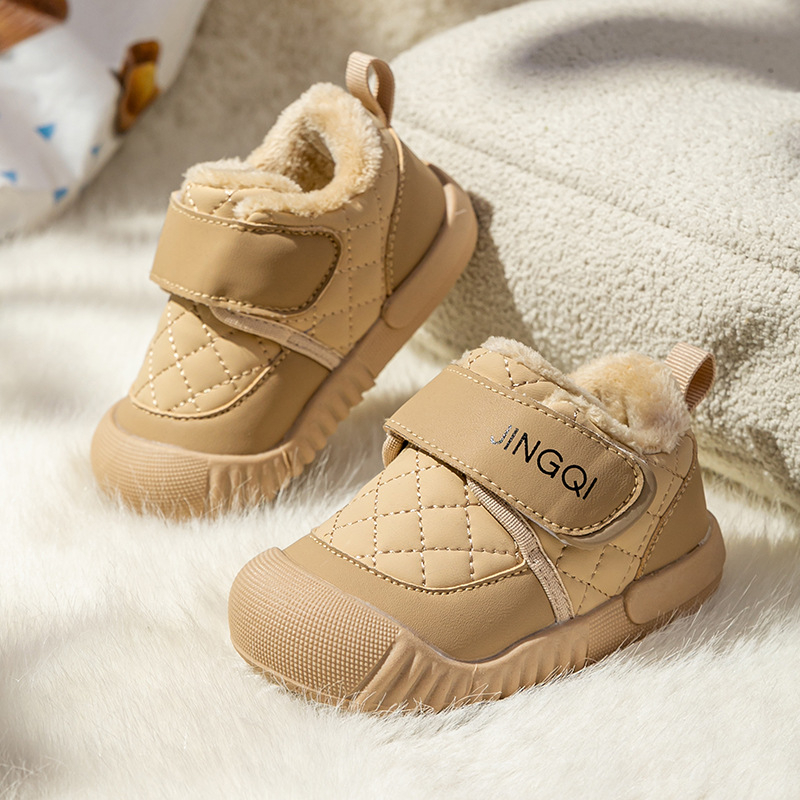 Detské zimné topánky pre batoľatá - Unisex, zapínanie na suchý zips, hrubá výstelka, vrchný materiál mikrovláknová koža, podrážka PVC