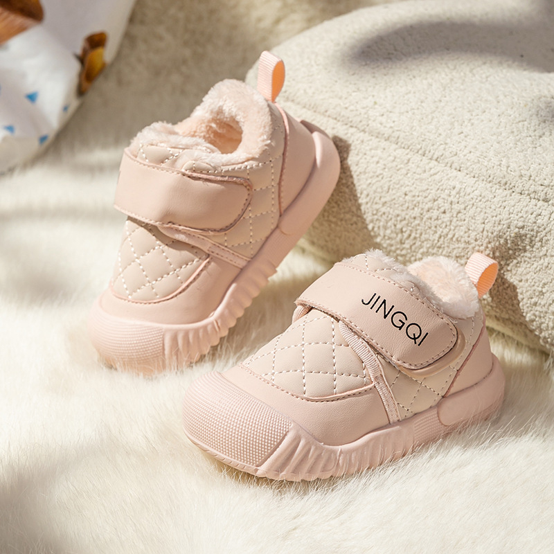 Detské zimné topánky pre batoľatá - Unisex, zapínanie na suchý zips, hrubá výstelka, vrchný materiál mikrovláknová koža, podrážka PVC