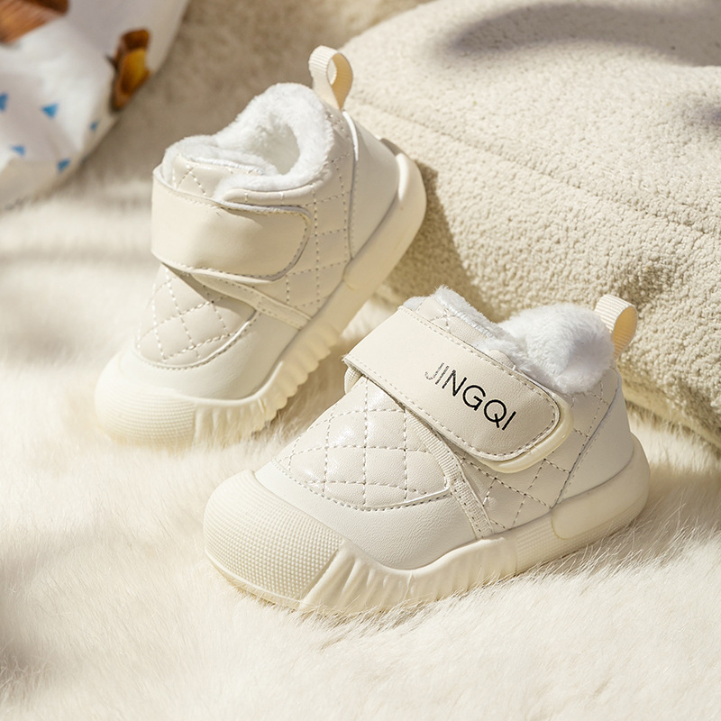 Detské zimné topánky pre batoľatá - Unisex, zapínanie na suchý zips, hrubá výstelka, vrchný materiál mikrovláknová koža, podrážka PVC