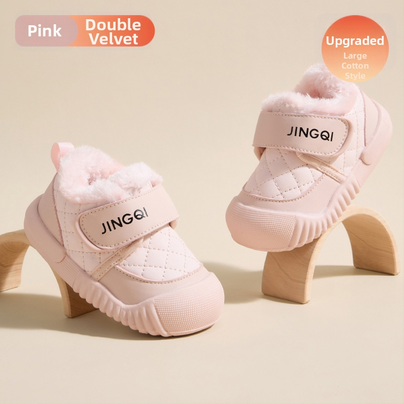 Detské zimné topánky pre batoľatá - Unisex, zapínanie na suchý zips, hrubá výstelka, vrchný materiál mikrovláknová koža, podrážka PVC