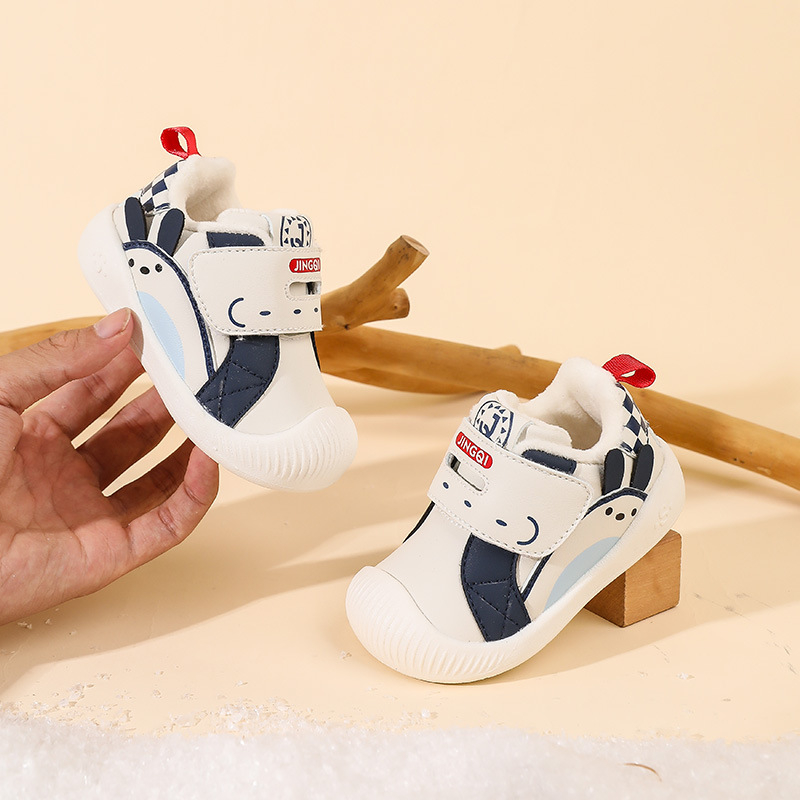 Detské zimné topánky pre batoľatá - Unisex, zapínanie na suchý zips, hrubá výstelka, vrchný materiál mikrovláknová koža, podrážka PVC