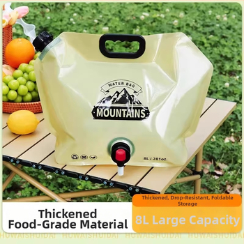 Vonkajšia zložiteľná vodná taška na kempovanie, vodeodolná tkanina, materiál PET-nylon-PE, objem 3L/5L/8L/10L