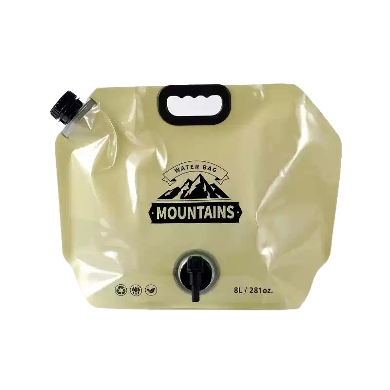 Vonkajšia zložiteľná vodná taška na kempovanie, vodeodolná tkanina, materiál PET-nylon-PE, objem 3L/5L/8L/10L