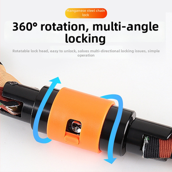 Mustang reťazový zámok na bicykel, manganová oceľ, 780 g, vhodný pre bicykel, elektrické vozidlo a motorku
