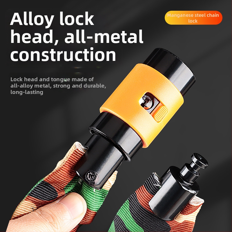 Mustang ķēdes slēdzene velosipēdam, mangāna tērauds, 780 g, piemērots velosipēdam, elektrotransportam un motociklam