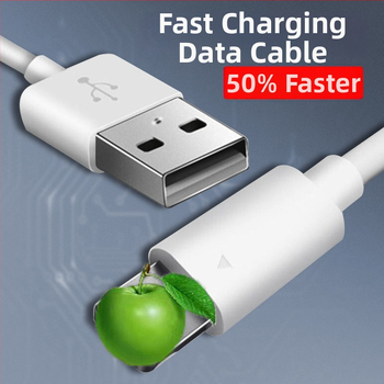 Lightning kabelis Apple iPhone 11 – patvarus USB greito įkrovimo kabelis, saugus greitas įkrovimas, 5V išvestis