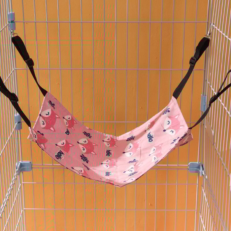 Lu Chong mačací hojdačkový pelech s fleecovou výstelkou, nastaviteľný, zavesiteľný