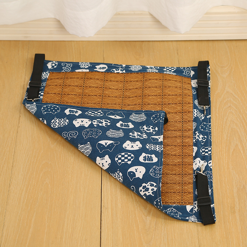 Lu Chong mačací hojdačkový pelech s fleecovou výstelkou, nastaviteľný, zavesiteľný