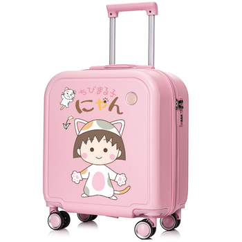 Bērnu kabīnes čemodāns ar multfilmu motīvu, rāvējslēdzēja atvērums, paplašināms nodalījums, universālie rati, ABS/PC materiāls