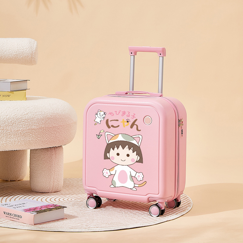 Bērnu kabīnes čemodāns ar multfilmu motīvu, rāvējslēdzēja atvērums, paplašināms nodalījums, universālie rati, ABS/PC materiāls