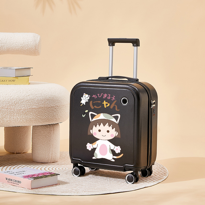 Bērnu kabīnes čemodāns ar multfilmu motīvu, rāvējslēdzēja atvērums, paplašināms nodalījums, universālie rati, ABS/PC materiāls