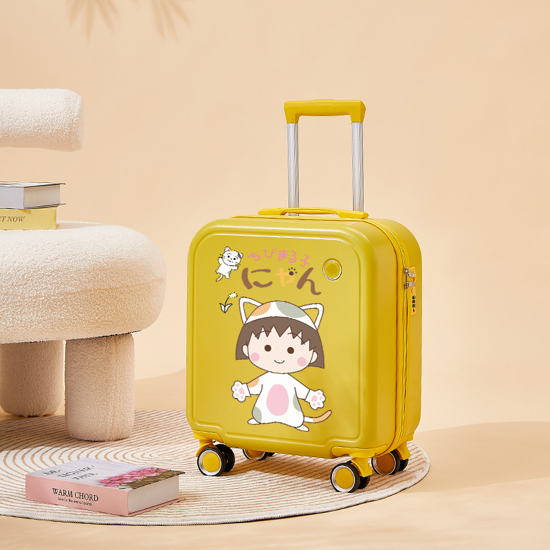 Bērnu kabīnes čemodāns ar multfilmu motīvu, rāvējslēdzēja atvērums, paplašināms nodalījums, universālie rati, ABS/PC materiāls