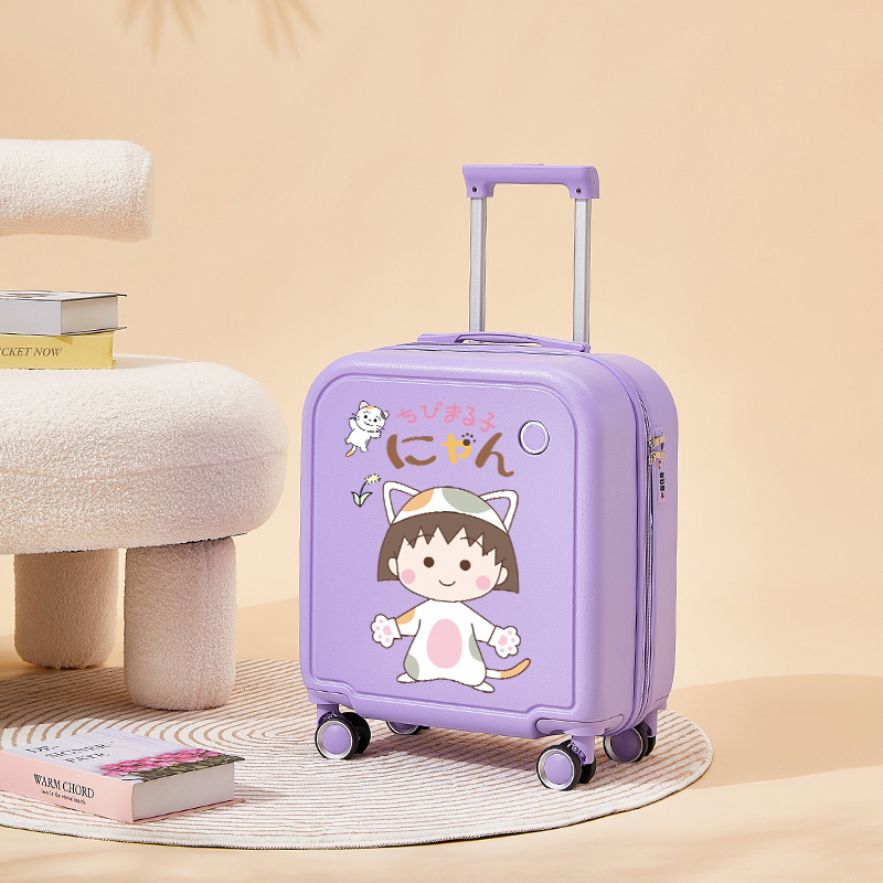 Bērnu kabīnes čemodāns ar multfilmu motīvu, rāvējslēdzēja atvērums, paplašināms nodalījums, universālie rati, ABS/PC materiāls