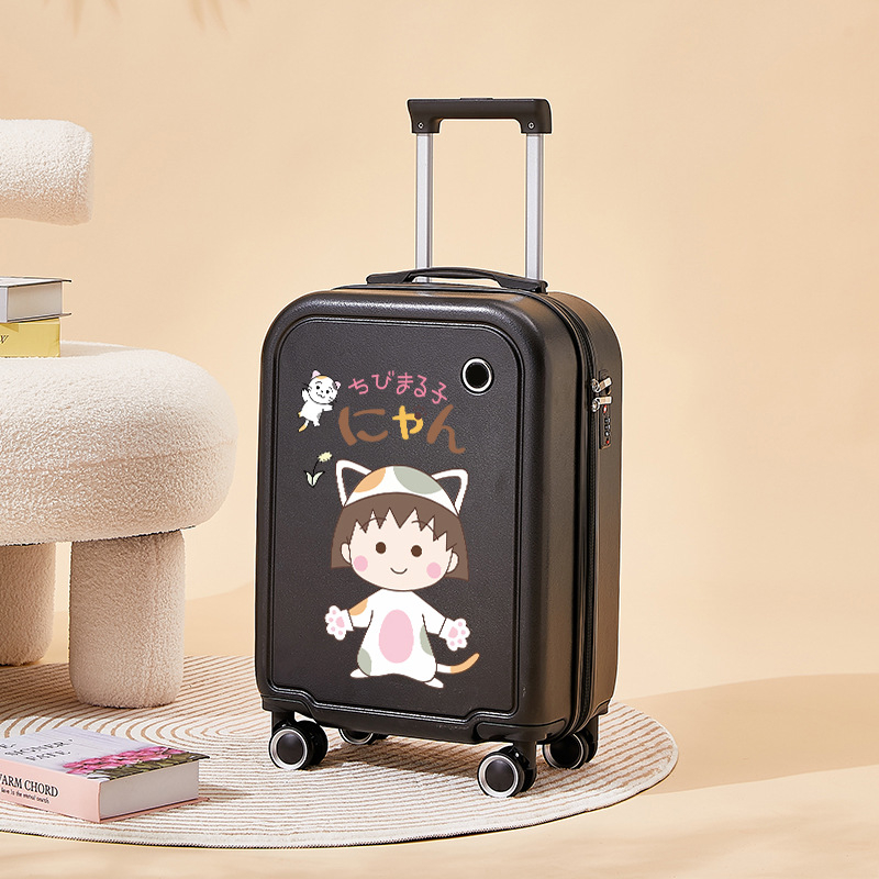 Bērnu kabīnes čemodāns ar multfilmu motīvu, rāvējslēdzēja atvērums, paplašināms nodalījums, universālie rati, ABS/PC materiāls