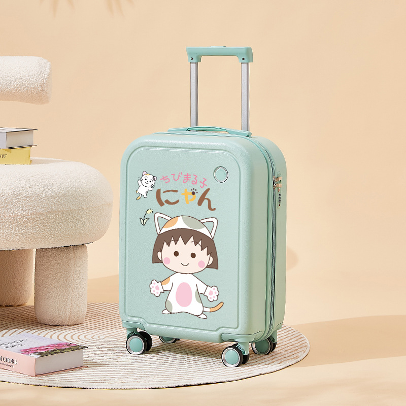 Bērnu kabīnes čemodāns ar multfilmu motīvu, rāvējslēdzēja atvērums, paplašināms nodalījums, universālie rati, ABS/PC materiāls