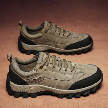 Pánske cross-country turistické topánky, nepremokavé, protišmykové, teplé, vrchná časť z velúru, EVA vložka