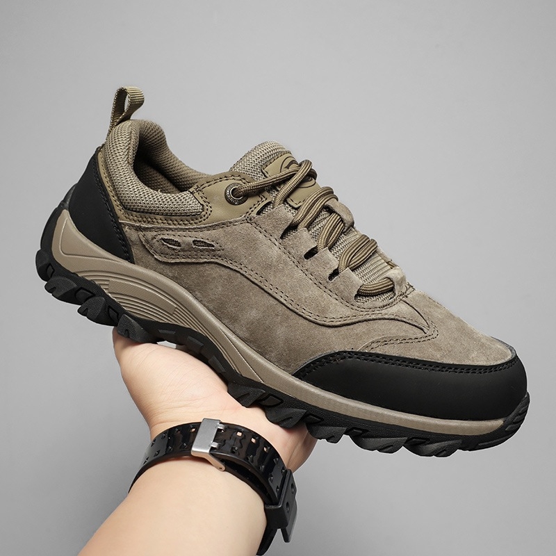 Pánske cross-country turistické topánky, nepremokavé, protišmykové, teplé, vrchná časť z velúru, EVA vložka