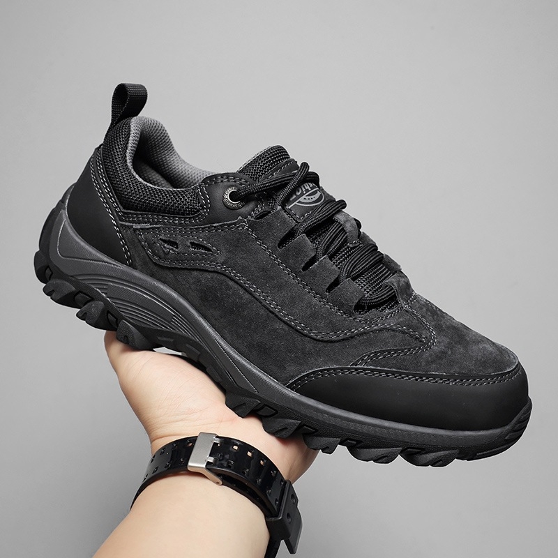 Pánske cross-country turistické topánky, nepremokavé, protišmykové, teplé, vrchná časť z velúru, EVA vložka