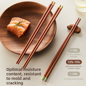 Paličky na jedlo z červenej santalovej dreva, moderný minimalistický štýl, 5 párov, ručne vyrobené, zrkadlový lesk