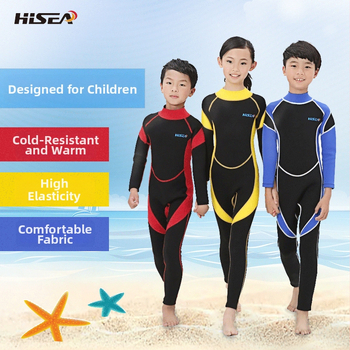 Jednodielna detská neoprénová kombinéza s dlhými rukávmi — 2,5 mm, teplá, vhodná pre potápanie a šnorchlovanie, celoročná