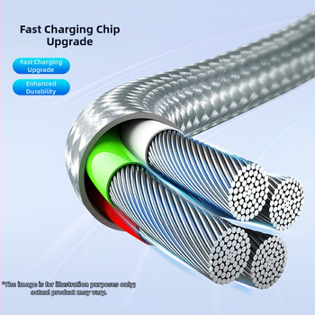 Romoss duomenų laidas Mini USB, ilgis 1–2 m, padalintuvas 1 į 3, pynėtas laidas, greitas įkrovimas iki 3,5 A