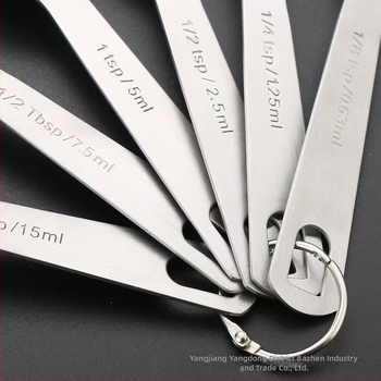 6-dielny set meracích lyžíc z nehrdzavejúcej ocele so stupnicou, na pečenie a do kuchyne — Model: Measuring Spoon 1