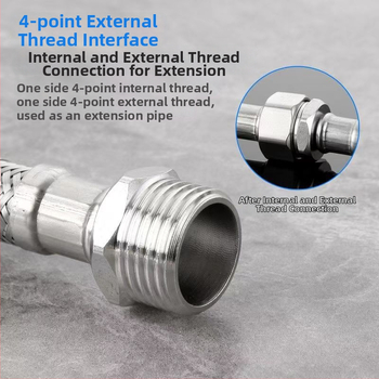 Hadica vstupu vody opletená z nehrdzavejúcej ocele 304, model 00, menovitý tlak 1.0, značka Yellow Nest, moderný štýl