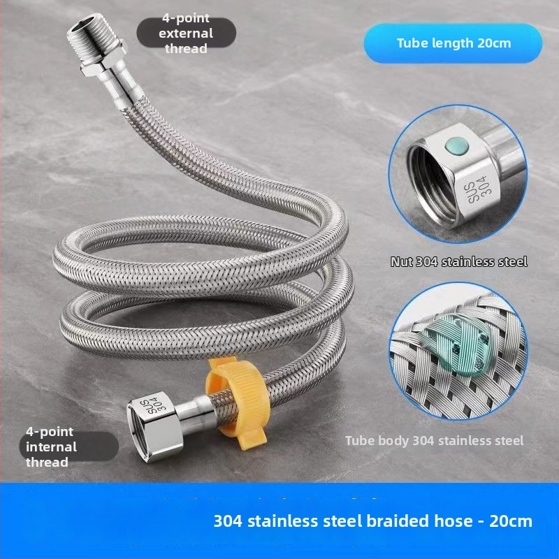 Hadica vstupu vody opletená z nehrdzavejúcej ocele 304, model 00, menovitý tlak 1.0, značka Yellow Nest, moderný štýl