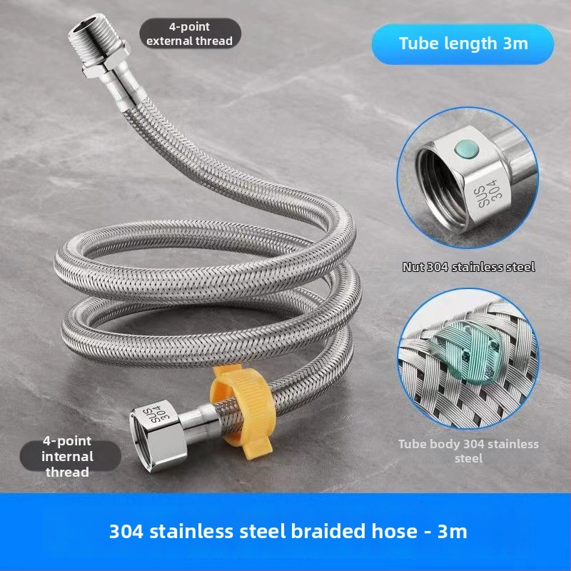 Hadica vstupu vody opletená z nehrdzavejúcej ocele 304, model 00, menovitý tlak 1.0, značka Yellow Nest, moderný štýl