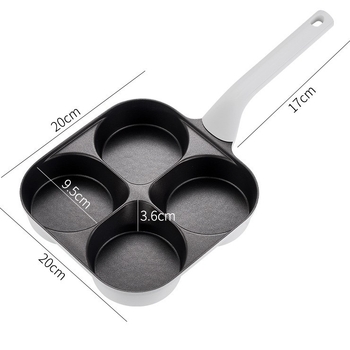 Panvica na vajíčka so štyrmi otvormi s titan-keramickým nepriľnavým povrchom, hliníková zliatina, viacvrstvové dno