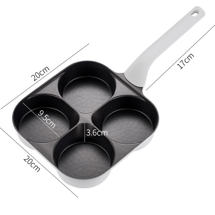 Panvica na vajíčka so štyrmi otvormi s titan-keramickým nepriľnavým povrchom, hliníková zliatina, viacvrstvové dno