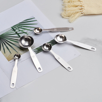 Baisheng 5-dielna sada odmerných lyžíc z nehrdzavejúcej ocele na kávu, mliečny prášok, korenie a pečenie