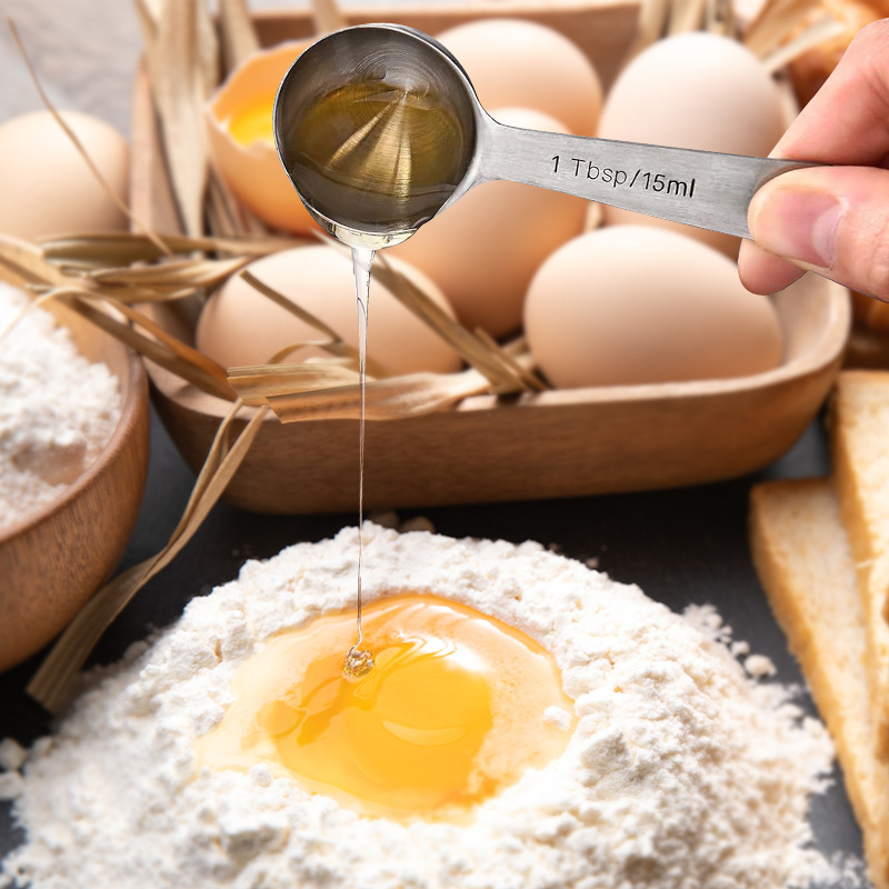 Six Giants 6-dielna súprava kruhových meracích lyžíc z 430 nerezovej ocele na pečenie