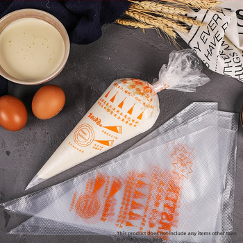 Kepimo maišelių rinkinys su 50 plastmasinių antgalių kremams tortams — poliesteris, dekoravimo maišelių kategorija, stilius: 3 vielos