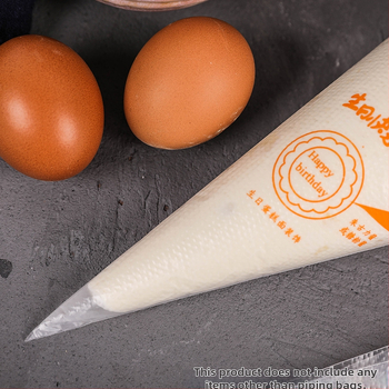 Kepimo maišelių rinkinys su 50 plastmasinių antgalių kremams tortams — poliesteris, dekoravimo maišelių kategorija, stilius: 3 vielos