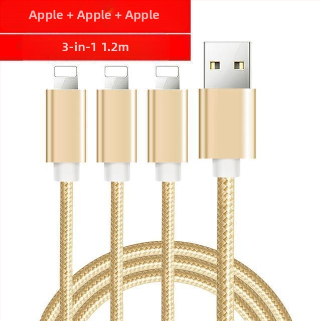 Πολυκεφαλικό καλώδιο δεδομένων και φόρτισης, διακλάδωση 1 προς 5, γρήγορη φόρτιση, μέγιστη ισχύς 15W, συνδεσμοί Lightning, Micro USB και USB-C, πλεγμένο καλώδιο