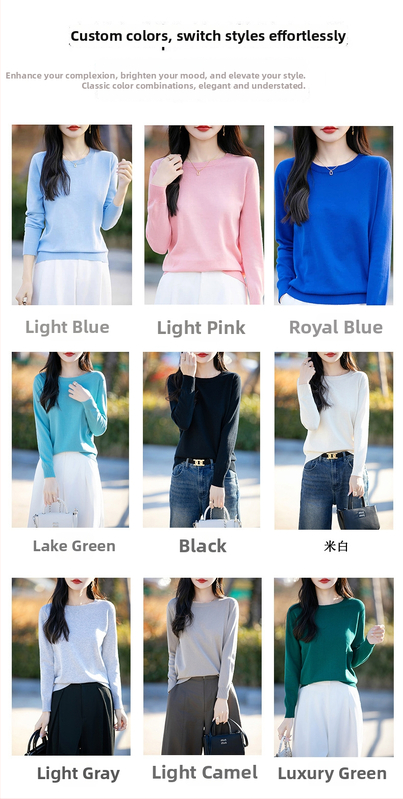 Памучен пуловер с V-образно деколте, дълги ръкави, едноцветен, регулярна кройка