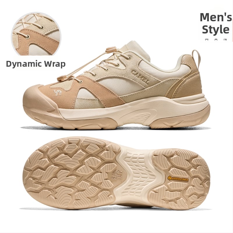 Camel turistické topánky – unisex, nízky vršok, priedušné, jednofarebné, na turistiku