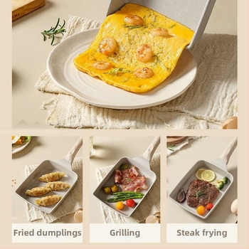 Japanski stil Tamagoyaki tiganj, kvadratni višenamjenski tiganj za doručak, neprijanjajući premaz od Maifan kamena, kućni tiganj