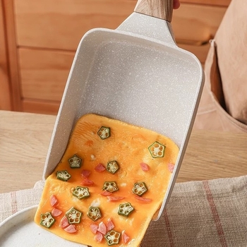 Japanski stil Tamagoyaki tiganj, kvadratni višenamjenski tiganj za doručak, neprijanjajući premaz od Maifan kamena, kućni tiganj