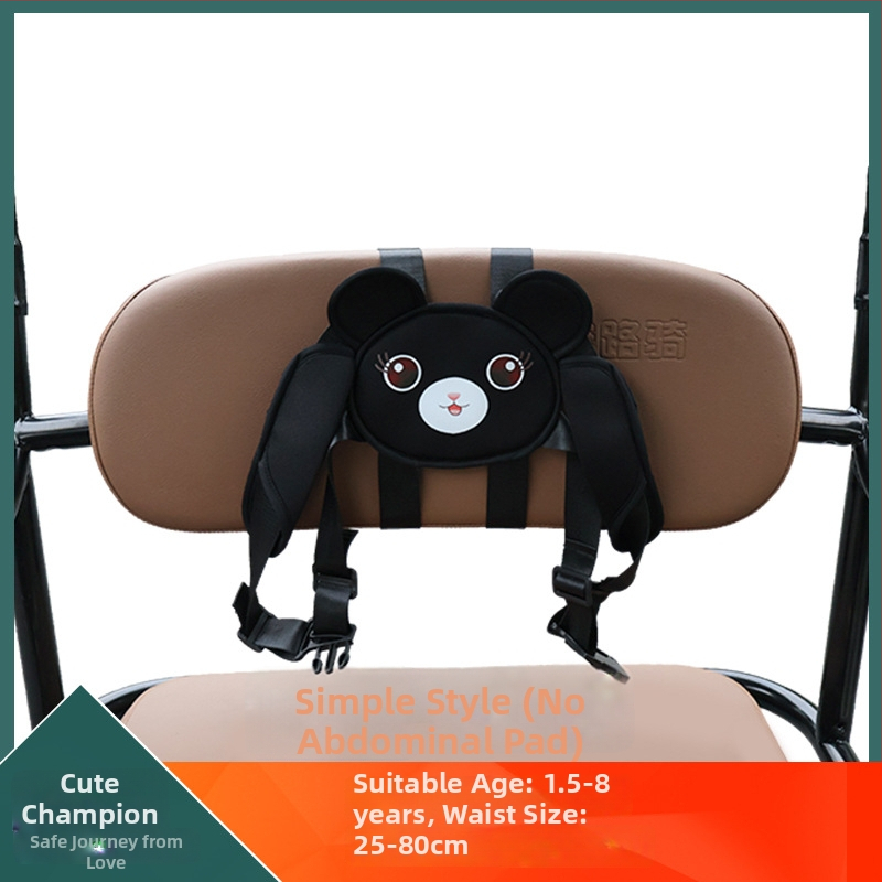 Bezpečnostný pás na zadné sedadlo pre dieťa na trojkolesovom bicykli, motocykli alebo elektrickom vozidle | Materiál: plast – oceľ / napodobenina nylonu | Vhodné pre vek 1,5–12 rokov | Pôvod: Guangzhou