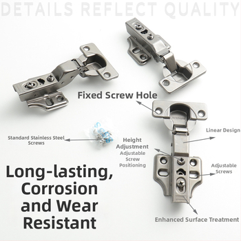 Pánt na šatník z nehrdzavejúcej ocele s hydraulickým tlmením, niklový povrch, kód Kg-g6